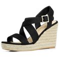 thumbnail image 1 of BLISSFUL STEP Women's Strap Espadrilles Platform Slingback Wedges Sandals, 1 of 7