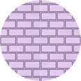 thumbnail image 1 of Ahgly Company Machine Washable Indoor Round Transitional Rich Lilac Purple Area Rugs, 7' Round, 1 of 7