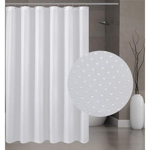 Tissu Rideau de douche Eau lavable Spa Salle de bain Rideaux clairs Rideau de Douche Couple Métal Courroie Douche Rideau Rod Set Rideau de la douche Et Liner dans un tissu