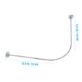 thumbnail image 3 of IFANLANDOR Tringle de Rideau de Douche Courbée 3 Pcs en Métal Argenté Ajustable pour Utilisation dans les Coins de Salle de Bain, 3 of 6