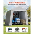 thumbnail image 2 of VEVOR Remise de Jardin 2,4 X 2,4 m, Imperméable, Portable, sous-Toiture, Tente de Rangement., 2 of 9