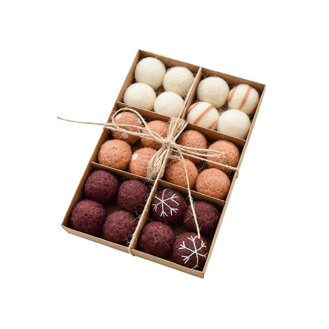 24 Pieces Wool Beads Handmade pompoms Party Decor DIY Ball Wool Pompoms for A