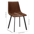 thumbnail image 4 of Bouclair Rust Textured Faux Leather and Metal Dining Chair, 4 of 10