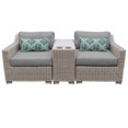 thumbnail image 1 of Coast 3 Piece Outdoor Wicker Patio Furniture Set in Grey, 1 of 2