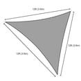 thumbnail image 3 of Tophomer 12 ft Triangle Sun Shade Sail Shelter Canopy, Red, 3 of 5