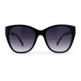 thumbnail image 3 of Timeless Classic Slick Oversize Cat Eye Mod Chic Plastic Sunglasses Black Flower Smoke, 3 of 4