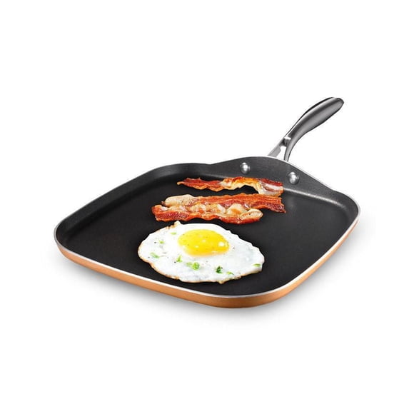 Gotham Steel Cast Textured Nonstick 10.5” Aluminum Griddle Pan, Lightweight and Dishwasher Safe