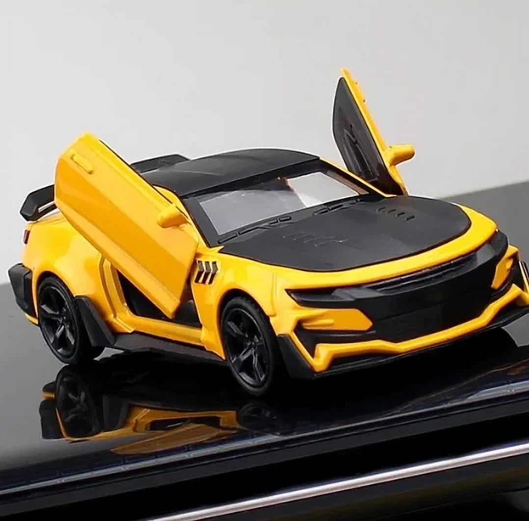 1:36 Chevrolet Camaro High Simulation Alloy Model Car Metal Sedan Die Casting Collection Toy Car Boy Toy Children Gift yellow boxed