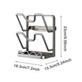 thumbnail image 2 of Multifunctional Kitchen Organizer Stand Stove Top Lid Holder With Integrated Tray And Spoon Rest Efficient Countertop Storage Rack, 2 of 3