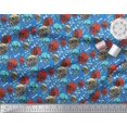 thumbnail image 2 of Soimoi Poly Georgette Fabric Bone,Floral & Skull Halloween Printed Fabric 1 Yard 52 Inch Wide, 2 of 3