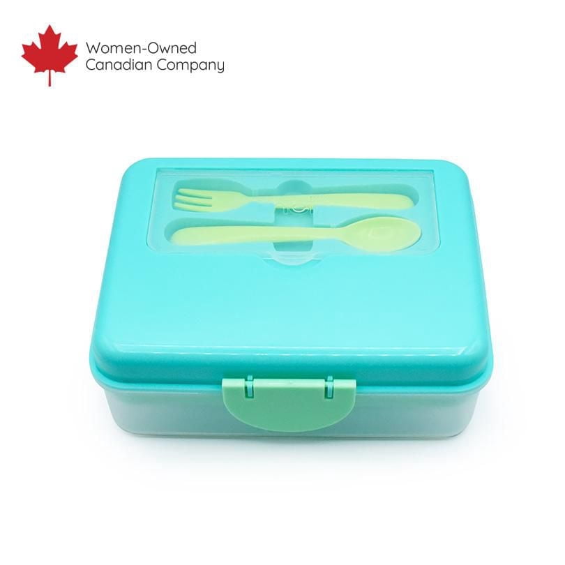 Melii Boîte Bento à deux niveaux, bleu, pour enfants et adultes, 1 unité