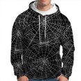 thumbnail image 2 of Penkiiy Chandails à Capuchon pour Hommes Liquidation Mode Décontractée Halloween Chandails en Molleton à Capuche Col Rond Imprimé Chandail Manches Longues Hauts Chandail en Molleton Noir y2k Chandails à Capuchon Hommes, 2 of 6