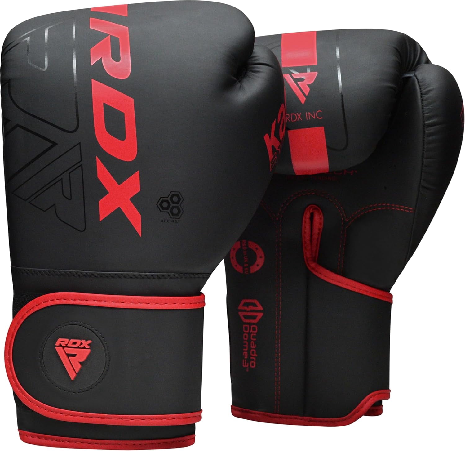 RDX Boxing Gloves Sparring, KARA Patent Training Mitt, MMA, Red,14oz