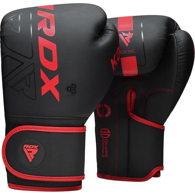 RDX Gants de Boxe Sparring, Mitaine d'Entraînement KARA Patent, MMA, Rouge,12oz