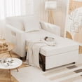 thumbnail image 1 of AECOJOY Fauteuil-Lit Convertible 3-en-1 de 36 Pouces et Canapé-Lit Futon avec Dossier Réglable et 2 Oreillers - Blanc, 1 of 7