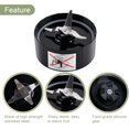 thumbnail image 2 of 2-pack Cross Blade Blender Replacement Parts Work with Magic Bullet 250w Blenders Model MB1001 Series, Black, 2 of 5