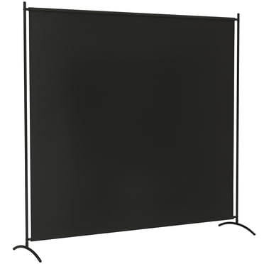Outsunny Paravent à Panneau Unique, Séparateur de Pièce UV30+, Noir