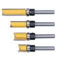 thumbnail image 4 of QIILU Modèle de Découpe pour Routeur, 4 Pcs Charnière de Découpe pour Routeur Rond Argent Jaune 1/4 Po Découpe Tenon, Découpe Tenon Rond, 4 of 8