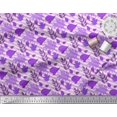 thumbnail image 2 of Soimoi Poly Georgette Tissu Rayures et Feuilles d'Automne Tissus Imprimés par Yard 42 Pouces de Large, 2 of 3