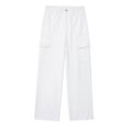 thumbnail image 1 of Timegard Pants for Women Straight Leg Solid Color Cargo Pants Lounge Pants with Pockets Fall Outdoor, 1 of 5
