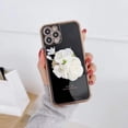 thumbnail image 5 of Étui Robuste pour iPhone 11 Pro Max, Bracelet Chaîne de Poignet, Style Fleur de Luxe - Rose, 5 of 5
