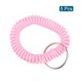 thumbnail image 3 of Unique Bargains Plastic Wrist Coil Keyring Stretchable Spiral Keychain, Pink 5 Pack, 3 of 5