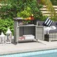 thumbnail image 2 of Outsunny Armoire de Rangement en Osier, Buffet d'Extérieur, Gris, 2 of 10