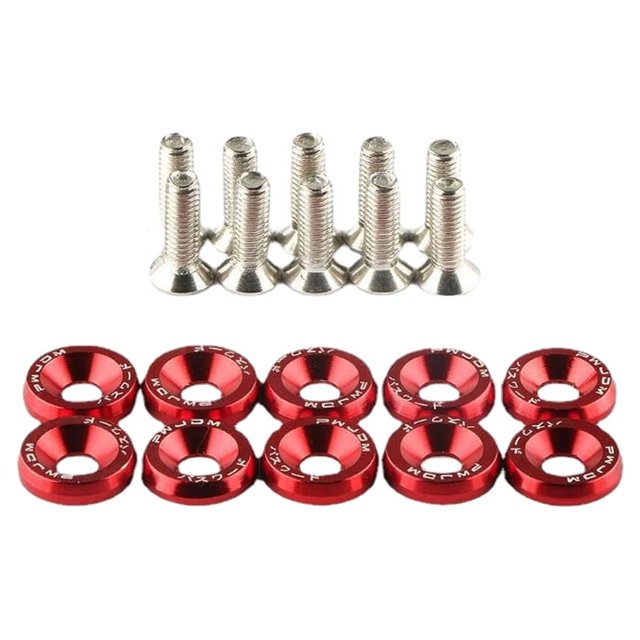 Ruiboury Joints de Vis de Voiture Robustes et Durables pour des Modifications de Voiture Fiables Vis Rouge 1 Ensemble
