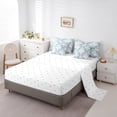 thumbnail image 3 of YST Boho Baroque Queen Comforter Set 7 Piece Blue Medallion Damask Bed In A Bag With Sheet Set For Adults Gothic Victorian Damask Bedding Set Fashion Vintage Floral Reversible Bed Set, 3 of 5