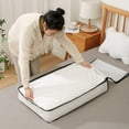 thumbnail image 1 of Folding Plastic Storage Box - Large Capacity Odorless Moistureproof Under Bed Organizer for Blankets, Pillows, Coats, Toys - Clear Translucent EVA Foldable Container - Set of 1, 1 of 9