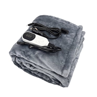 Black and Friday Clearance Sale Deal cuyhtdup 100*75CM Car Heated Blanket Throw,9 Fast Heating Modes & 8h Auto Off & Overheat Protection, Machine Washable ETL Flannel Blanket Throw