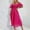 Hot Pink, variant on Gspmoly Women Dress, Women'S Off The Shoulder Short Sleeve Pleated High Waist Dress Vacation Dresses for Women up to 60% Off