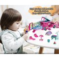 thumbnail image 3 of TMATCHQJOY Doll Camper Van Playset for Girls,Portable Pretend Doll Car Set for Kid,Colorful Camper Vehicle RV Van with Furniture, Pool & Accessories,Outdoor Transformable Vehicl, 3 of 8