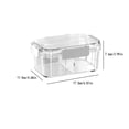 thumbnail image 3 of Ymkly Plastic Meal Prep Containers 3 Compartments, 1Pack 36 oz, Plastic Food Storage Containers with Lids, Airtight Lunch Bento Box, Portion Control, Freezer and Microwave Safe, Tupperware Set, 3 of 4