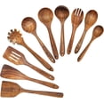 thumbnail image 1 of Wooden Spoons for Cooking,10 Pcs Natural Teak Wooden Kitchen Utensils Set Wooden Utensils for Cooking Wooden Cooking Utensils Wooden Spatulas for Cooking, 1 of 6