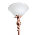 thumbnail image 1 of Lalia Home LHF-3001-RZ Classic 1 Light Torchiere Floor Lamp with Marbleized Glass Shade, Restoration Bronze, 1 of 4