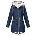 thumbnail image 2 of Sentmoon Womens Lightweight Jackets Plus Size Hooded Neck Long Sleeve Woman Coat Zipper Solid Color Windproof Waterproof Fall Womens Clothes Fall and Winter Comfy for Climbing and Hiking, 2 of 5