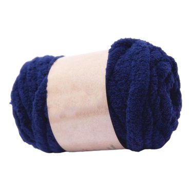 Thick Chunky Yarn Threads Summer DIY Crocheting Crochet Cloth Jumbo Tubular Yarn dark blue