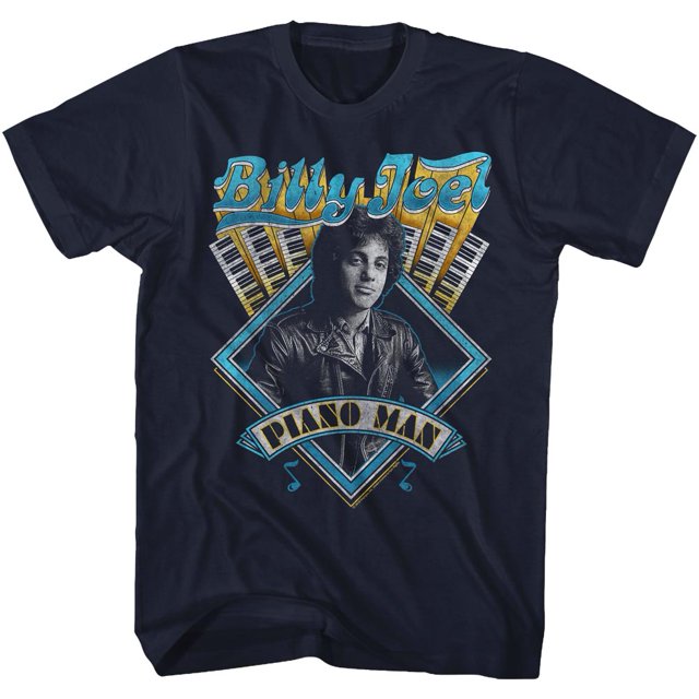 Billy Joel Billy Joel Navy Adult T-Shirt Tee