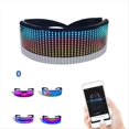 thumbnail image 2 of Shining Light Up LED Glasses Bluetooth App Programmable Display Screen Rgb Luminous Glasses for Party,Halloween,1 x light up glasses,Black, 2 of 8