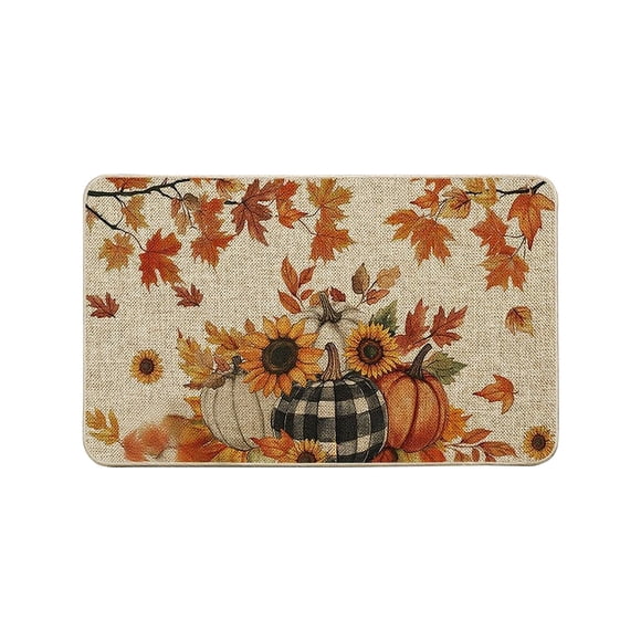 Vwrxbz Halloween Pumpkin Floor Mat Entrance Mat Non Slip Door Mat Bathroom Absorbent Carpet