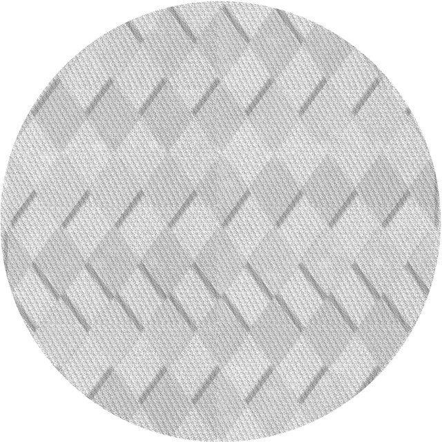 Ahgly Company Tapis Rond Lavable en Machine Intérieur Transitionnel Gris Platine, 5 Pieds Rond