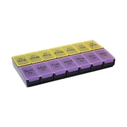 Meitianfacai Pill Organizer, 7 Day Pill Box Case - Acedada ( 2 Times A Day ) Weekly Travel Pill Container, Large Medicine Dispenser Vitamins Case Supplements Holder Organizer, Purple