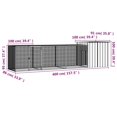 thumbnail image 4 of vidaXL Chicken Cage Grey 400x91x100 cm Galvanised Steel, 4 of 4