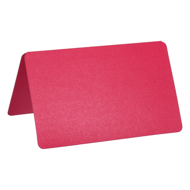 Unique Bargains Cartes de Vœux Vierges, Lot de 50 Cartes de Faveur Décoratives Pliables, Papier Rouge Nacré