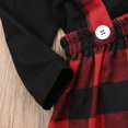 thumbnail image 4 of ITFABS Baby Girls Long Sleeve Ruffled Solid Color T-shirt + Plaids Strap Skirt, 4 of 5