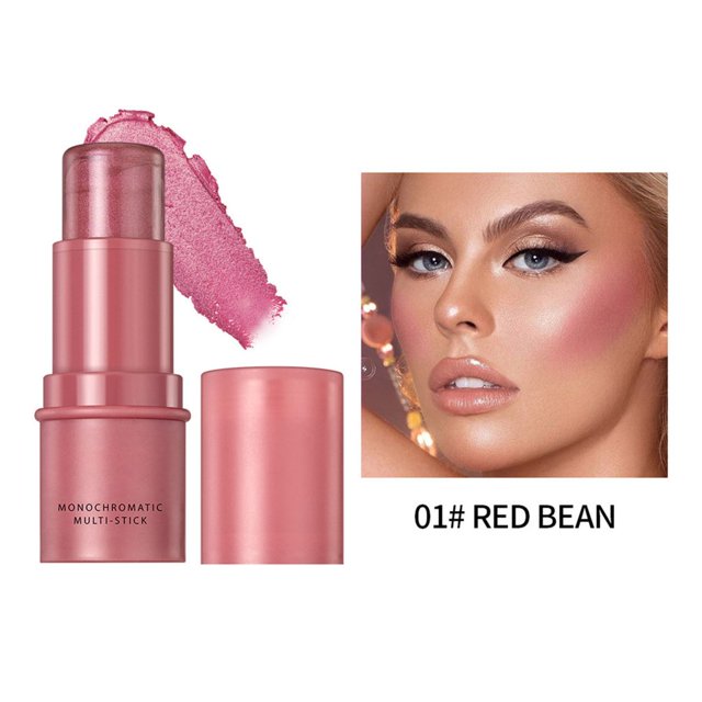 LNGOOR Blush Brush Liquid Powder Blusher Long Lasting Powder Blusher Silky Powder Blusher Stick Soft Cheeks Powder Blusher Natural Makeup Makeup A