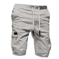 thumbnail image 2 of zanvin Men's Shorts Sport Pure Color Bandage Casual Loose Sweatpants Drawstring Shorts Pants, 2 of 4