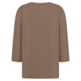 thumbnail image 4 of Timegard Womens Tops Long Sleeve Notched V-Neck Blouse Fall Casual Loose Comfy Shirts Tops Solid Color, 4 of 5