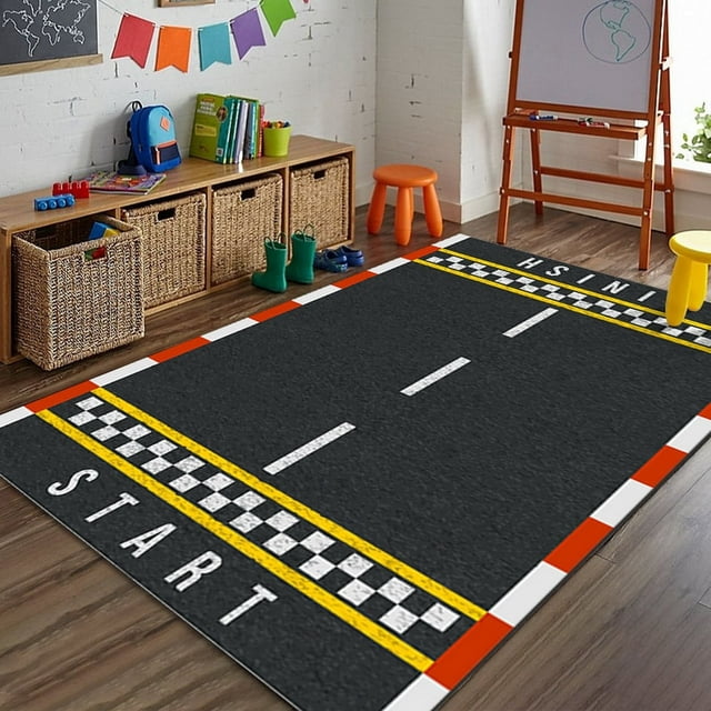 LNGOOR Tapis de Football Décoratif à Réduction de Bruit Moderne Tapis de Sport pour Chambre de Bébé Tapis de Sol